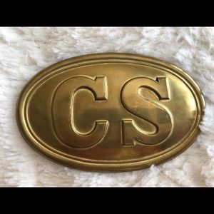 Vintage Civil War Confederate State Belt Buckle
